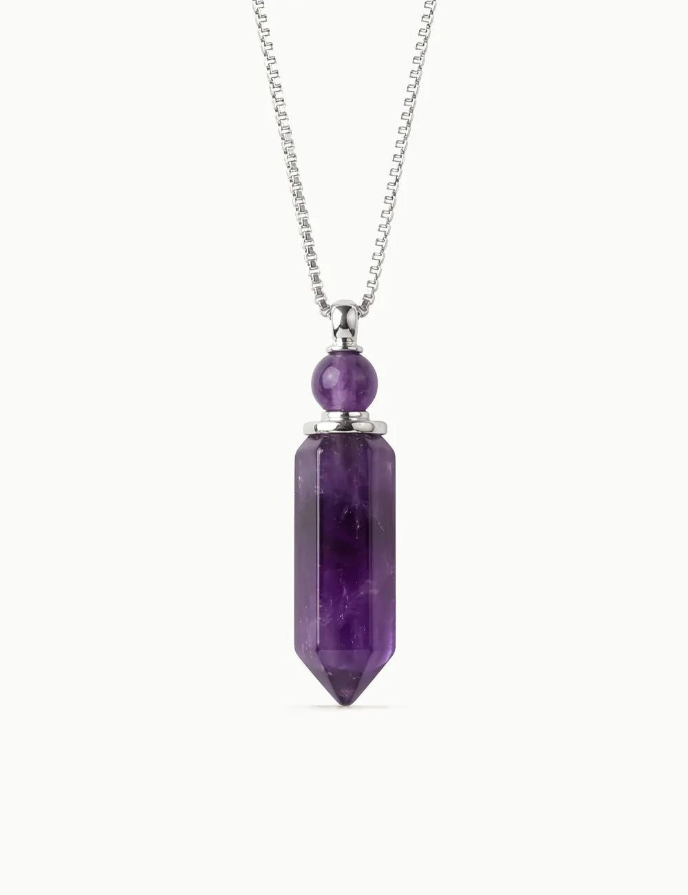 Long Amethyst Aromatherapy Necklace