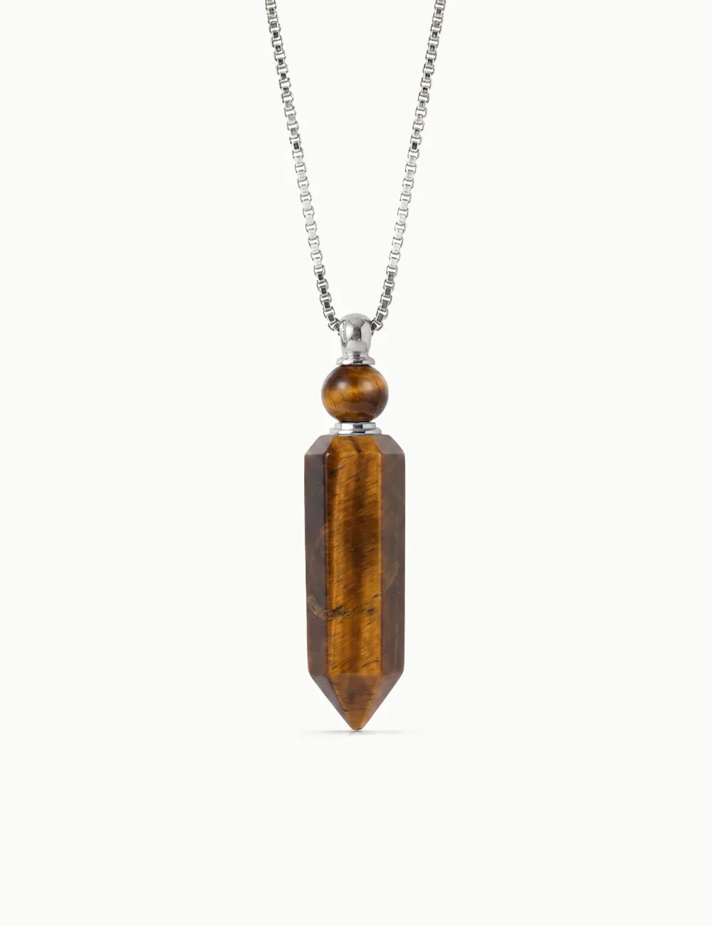 Long Tiger Eye Aromatherapy Necklace