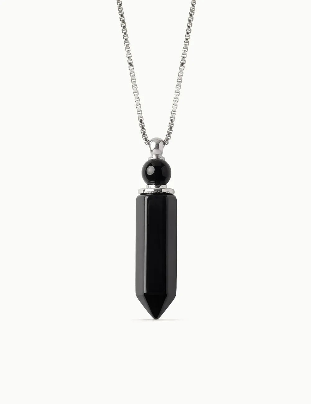 Long Obsidian Aromatherapy Necklace